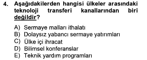 Uluslararası İletişim 2012-2013 Dönem Sonu Sınavı - 4. soru