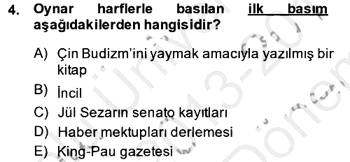 Uluslararası İletişim 2013-2014 Dönem Sonu Sınavı - 4. soru