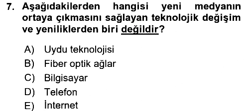 Uluslararası İletişim 2016-2017 Dönem Sonu Sınavı - 7. soru