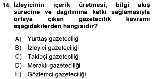Uluslararası İletişim 2016-2017 Dönem Sonu Sınavı - 14. soru