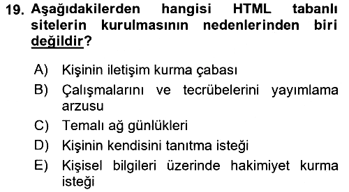 Uluslararası İletişim 2017-2018 Dönem Sonu Sınavı - 19. soru