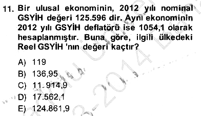 Ekonomik Analiz 2013-2014 Ara Sınav - 11. soru
