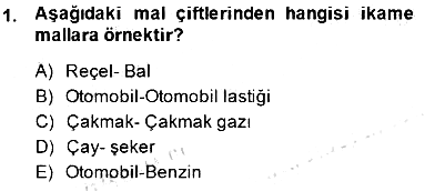 Ekonomik Analiz 2014-2015 Ara Sınav - 1. soru
