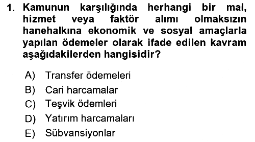 Ekonomik Analiz 2016-2017 Ara Sınav - 1. soru