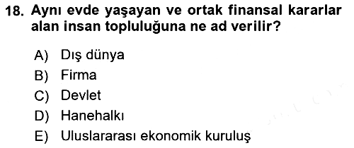Ekonomik Analiz 2018-2019 Ara Sınav - 18. soru