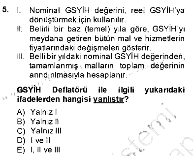 Ekonomik Analiz 2013-2014 Dönem Sonu Sınavı - 5. soru