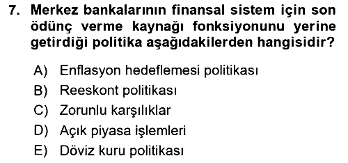 Ekonomik Analiz 2021-2022 Dönem Sonu Sınavı - 7. soru