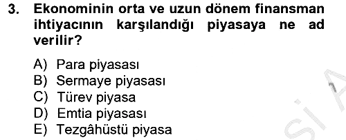 Sermaye Piyasası Hukuku 2012-2013 Ara Sınav - 3. soru