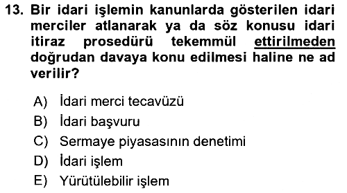 Sermaye Piyasası Hukuku 2018-2019 Dönem Sonu Sınavı - 13. soru