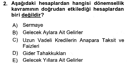 Envanter ve Bilanço 2017-2018 Dönem Sonu Sınavı - 2. soru