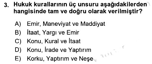Muhasebe ve Hukuk 2022-2023 Yaz Okulu Sınavı - 3. soru