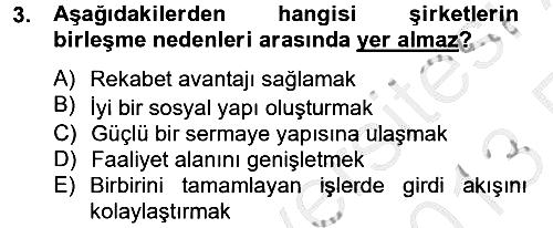 Şirketler Muhasebesi 2012-2013 Ara Sınav - 3. soru