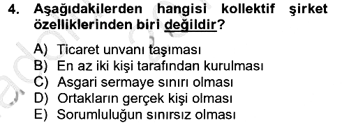 Şirketler Muhasebesi 2012-2013 Ara Sınav - 4. soru