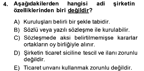 Şirketler Muhasebesi 2014-2015 Ara Sınav - 4. soru