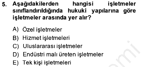 Şirketler Muhasebesi 2014-2015 Ara Sınav - 5. soru