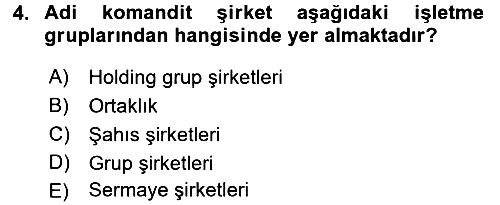 Şirketler Muhasebesi 2017-2018 Ara Sınav - 4. soru