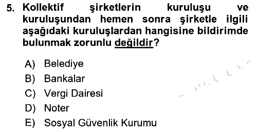 Şirketler Muhasebesi 2021-2022 Ara Sınav - 5. soru