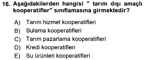 Şirketler Muhasebesi 2015-2016 Dönem Sonu Sınavı - 16. soru