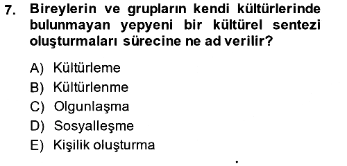 Anne Baba Eğitimi 2014-2015 Ara Sınav - 7. soru