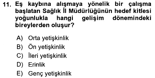 Anne Baba Eğitimi 2015-2016 Ara Sınav - 11. soru