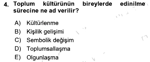 Anne Baba Eğitimi 2016-2017 Ara Sınav - 4. soru