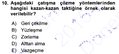 Anne Baba Eğitimi 2015-2016 Dönem Sonu Sınavı - 10. soru