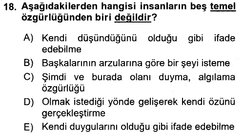 Anne Baba Eğitimi 2016-2017 Dönem Sonu Sınavı - 18. soru