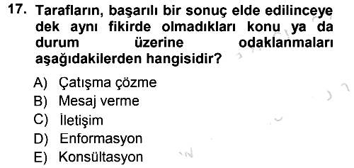 Anne Baba Eğitimi 2013-2014 Tek Ders Sınavı - 17. soru