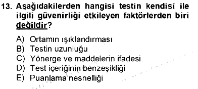 Bilimsel Araştırma Yöntemleri 2013-2014 Tek Ders Sınavı - 13. soru