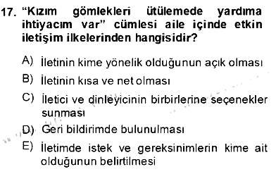 Çocuk Ruh Sağlığı 2013-2014 Ara Sınav - 17. soru