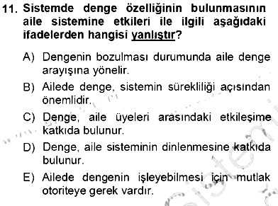 Çocuk Ruh Sağlığı 2013-2014 Tek Ders Sınavı - 11. soru