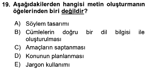 Erken Çocukluk Döneminde Gelişim 2 2018-2019 Ara Sınav - 19. soru