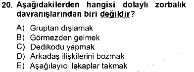Erken Çocukluk Döneminde Gelişim 2 2012-2013 Dönem Sonu Sınavı - 20. soru