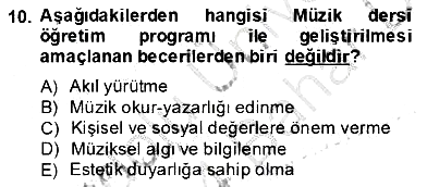 İlköğretime Hazırlık Ve İlköğretim Programları 2013-2014 Dönem Sonu Sınavı - 10. soru