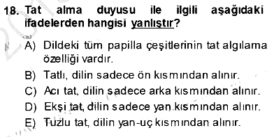 İnsan Anatomisi Ve Fizyolojisi 2013-2014 Ara Sınav - 18. soru