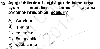 Öğretmenlikte Mesleki Gelişim 2013-2014 Tek Ders Sınavı - 12. soru