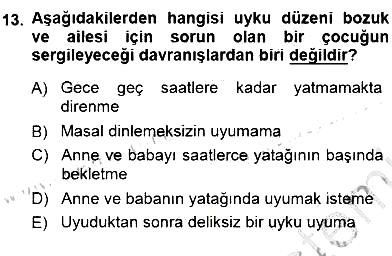 Okulöncesi Eğitime Giriş 2013-2014 Dönem Sonu Sınavı - 13. soru