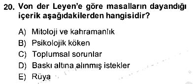 Okulöncesinde Çocuk Edebiyatı 2012-2013 Ara Sınav - 20. soru