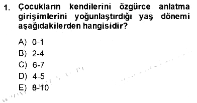 Okulöncesinde Çocuk Edebiyatı 2014-2015 Ara Sınav - 1. soru