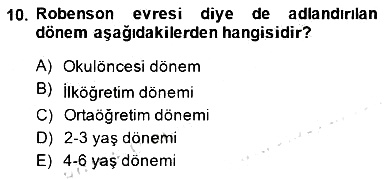 Okulöncesinde Çocuk Edebiyatı 2014-2015 Dönem Sonu Sınavı - 10. soru
