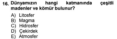 Okulöncesinde Fen Eğitimi 2012-2013 Ara Sınav - 16. soru