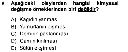 Okulöncesinde Fen Eğitimi 2013-2014 Ara Sınav - 8. soru