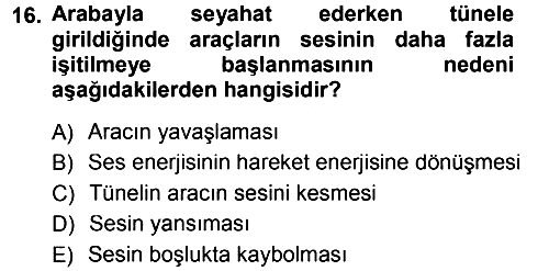 Okulöncesinde Fen Eğitimi 2012-2013 Dönem Sonu Sınavı - 16. soru