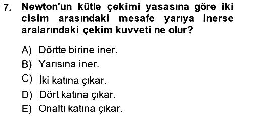 Okulöncesinde Fen Eğitimi 2014-2015 Dönem Sonu Sınavı - 7. soru