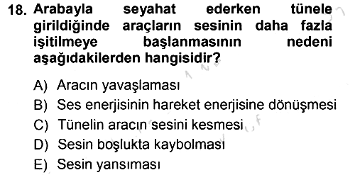 Okulöncesinde Fen Eğitimi 2013-2014 Tek Ders Sınavı - 18. soru