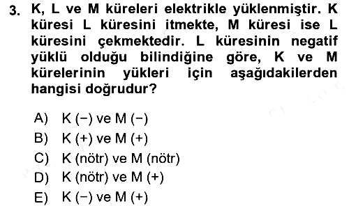 Okulöncesinde Fen Eğitimi 2015-2016 Tek Ders Sınavı - 3. soru