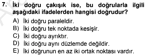 Okulöncesinde Matematik Eğitimi 2012-2013 Ara Sınav - 7. soru