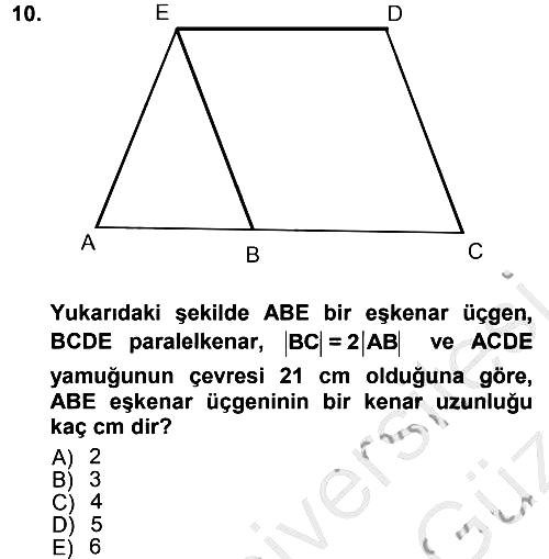 Okulöncesinde Matematik Eğitimi 2012-2013 Ara Sınav - 10. soru