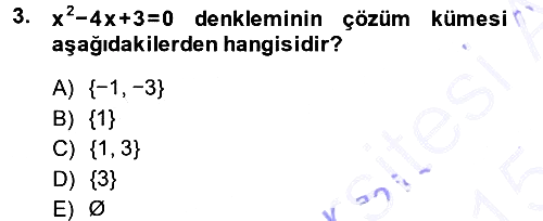 Okulöncesinde Matematik Eğitimi 2014-2015 Ara Sınav - 3. soru