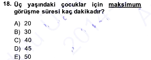 Okulöncesinde Matematik Eğitimi 2014-2015 Ara Sınav - 18. soru